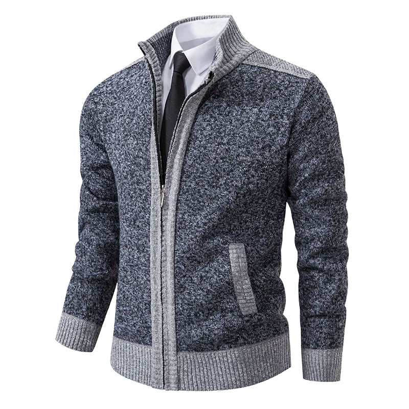 Gilet Homme Ajusté Avec Col Zippé Pour L'Automne Et L'Hiver 8
