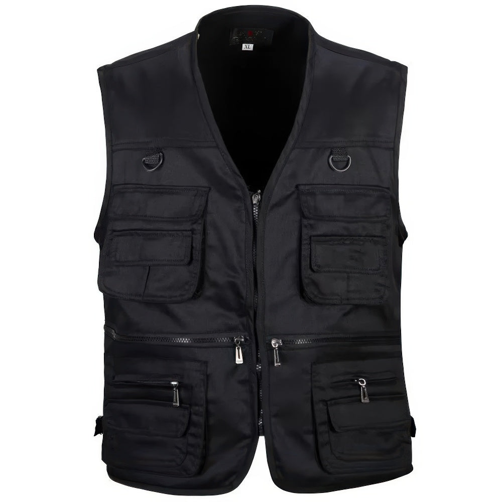 Gilet Homme Polyvalent avec Multiples Poches pour Activités Extérieures 1