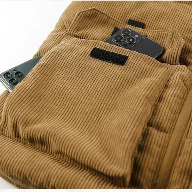 Gilet Homme Sans Manche Moderne avec Poches Utilitaires et Col Montant 7
