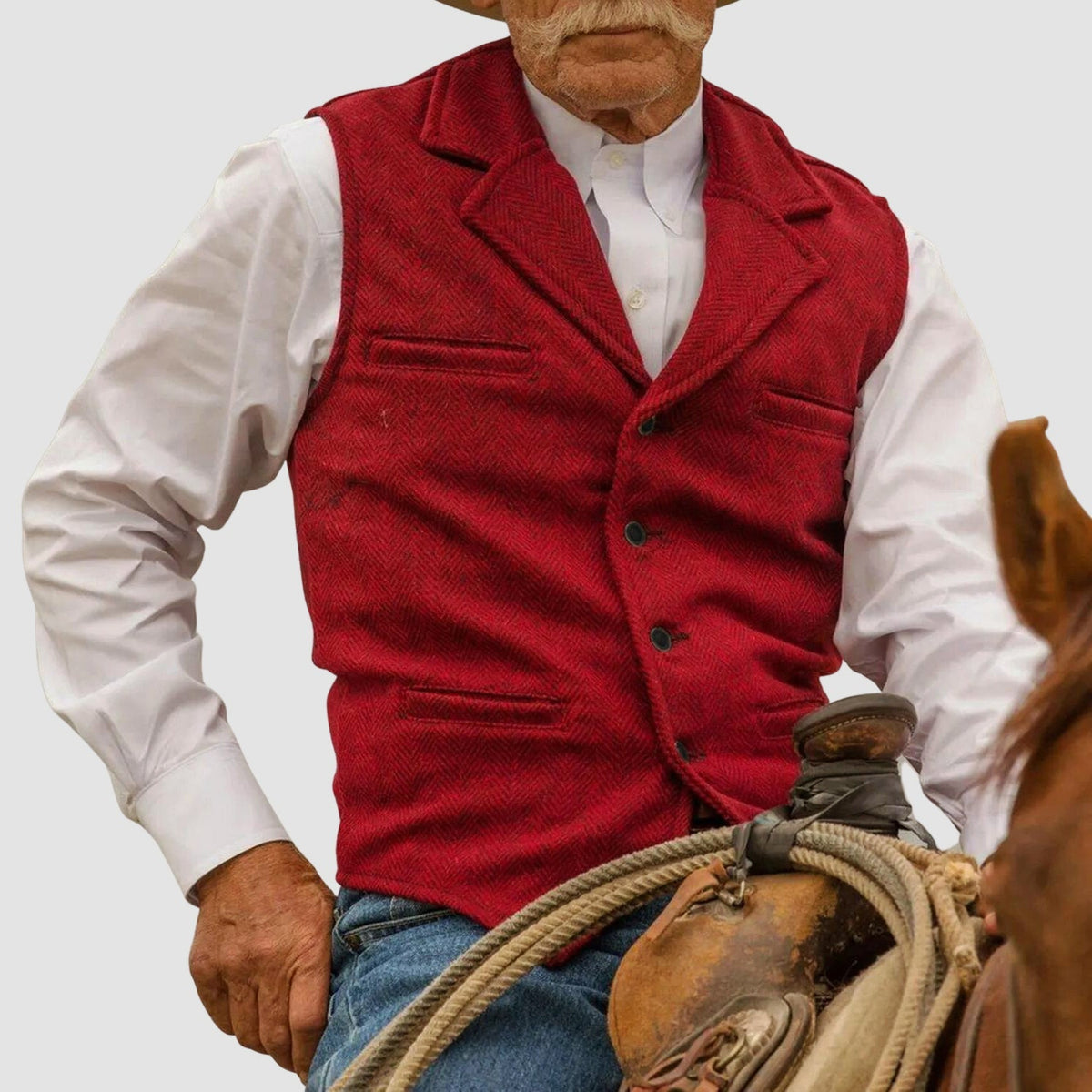 Gilet Homme Vintage Style Western avec Détails Classiques 2