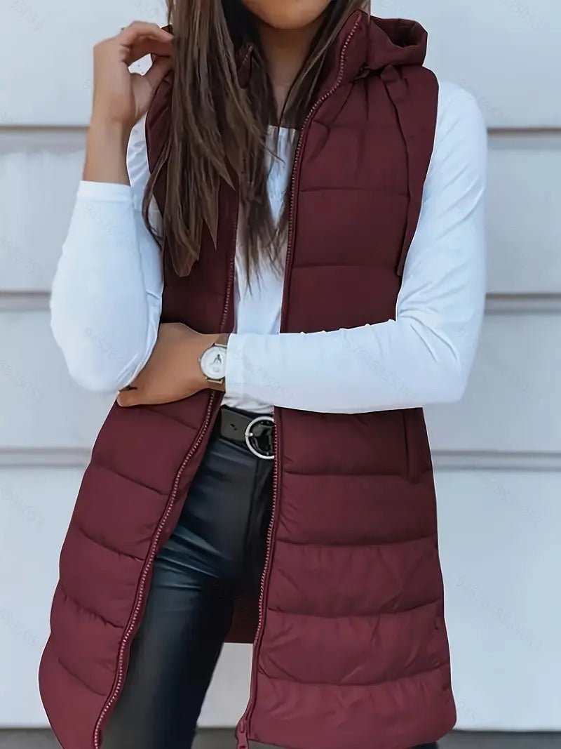 Gilet Long à Capuche pour Femme 3