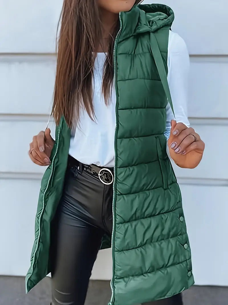 Gilet Long à Capuche pour Femme 5
