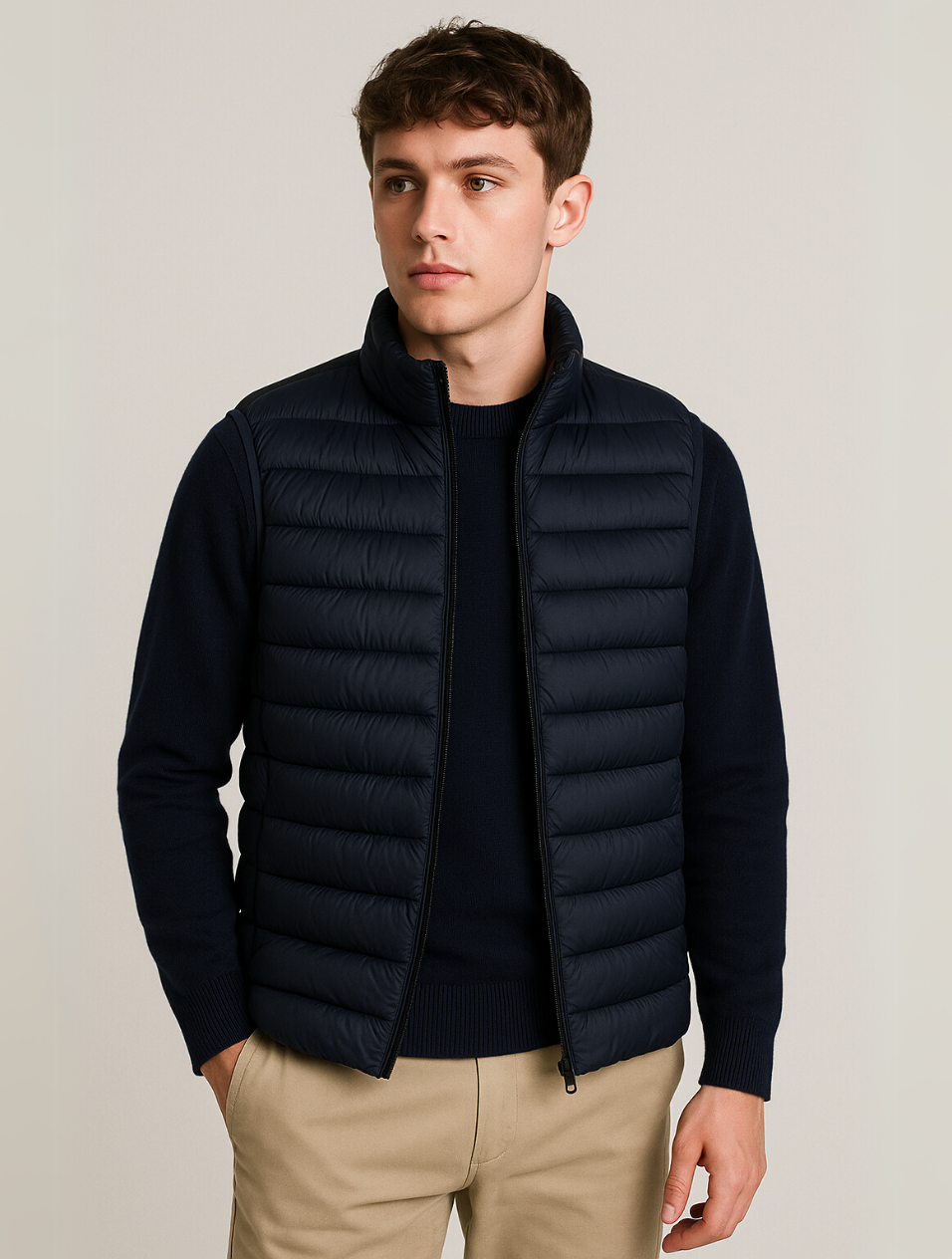 Gilet Matelassé pour Hommes Minimaliste 6