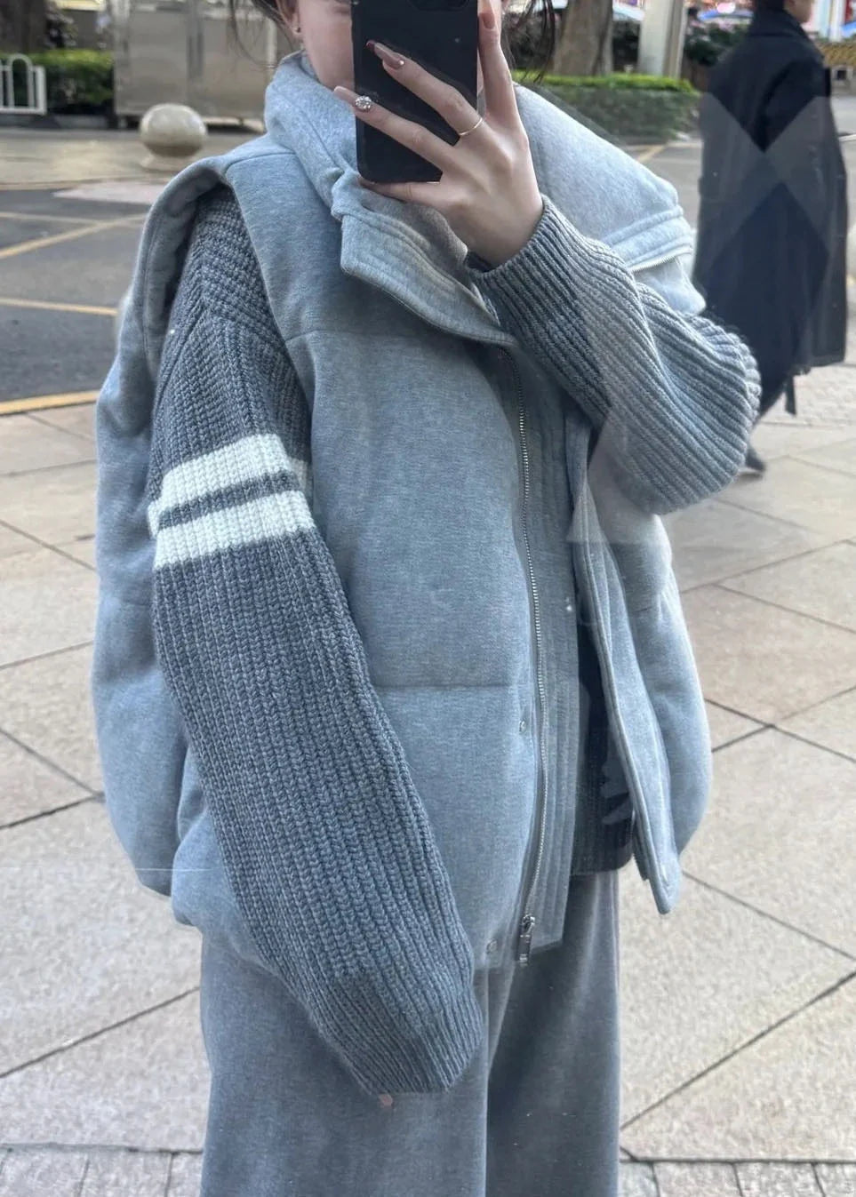 Gilet d'hiver oversize pour femme style décontracté 2