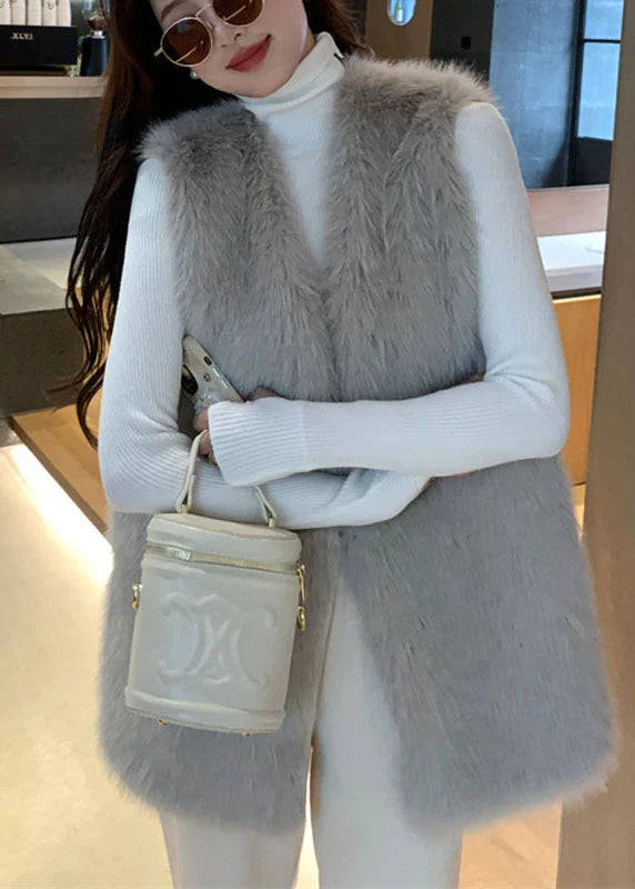 Gilet d'hiver pour femme à col en V classique 1