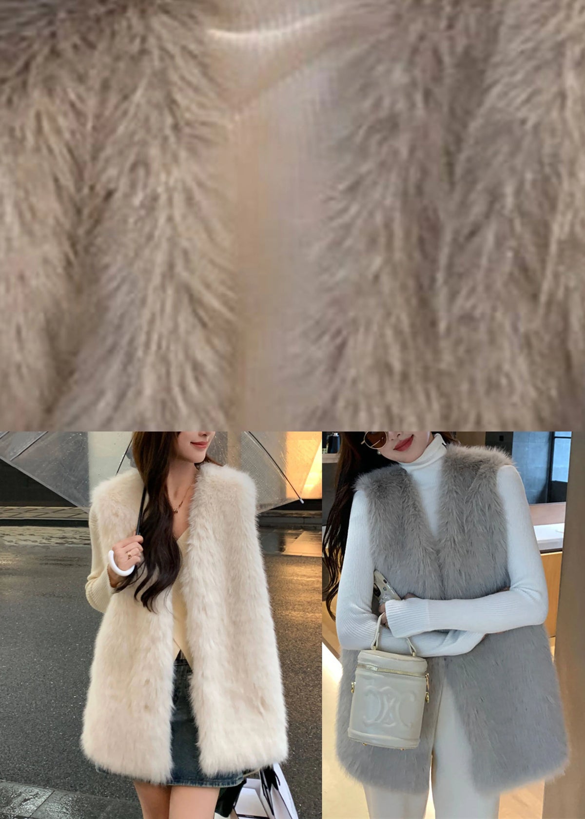Gilet d'hiver pour femme à col en V classique 4