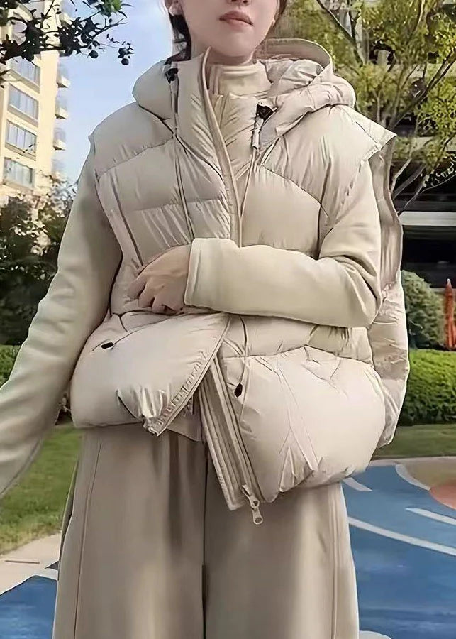 Gilet d'hiver pour femme style bohème à capuche ample 0