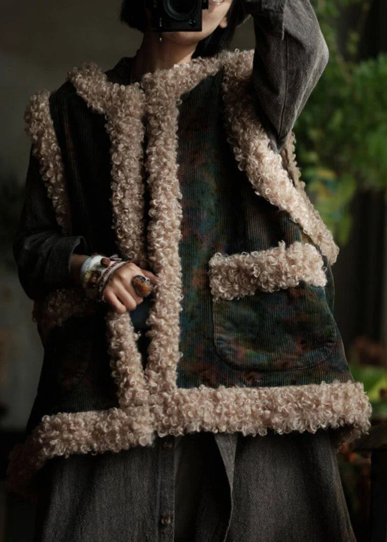 Gilet d'hiver pour homme style velours côtelé rembourré 3