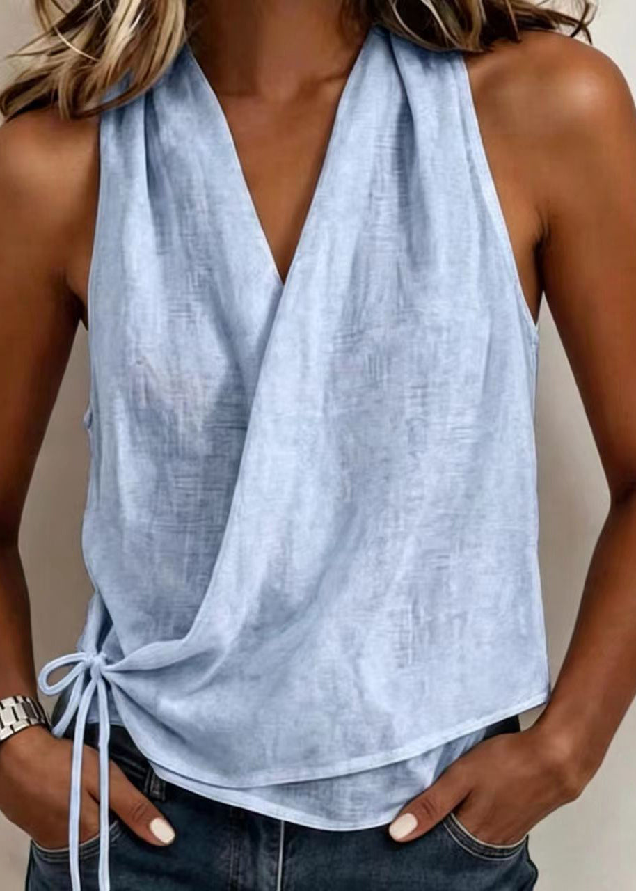 Gilet de Plage Femme Bohème Sans Manches Col en V 3