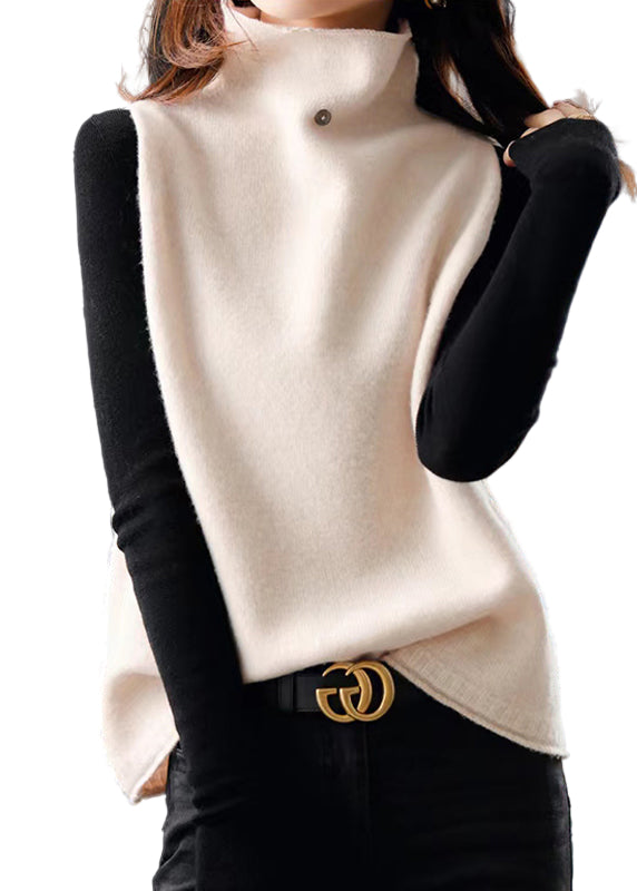 Gilet en Tricot à Col Montant pour Femme 0