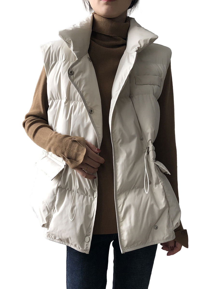 Gilet sans manches d&#39;hiver pour femmes avec cordon de serrage 0