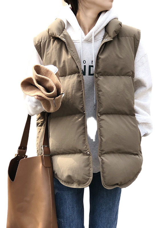 Gilet sans manches d&#39;hiver pour femmes en khaki 0
