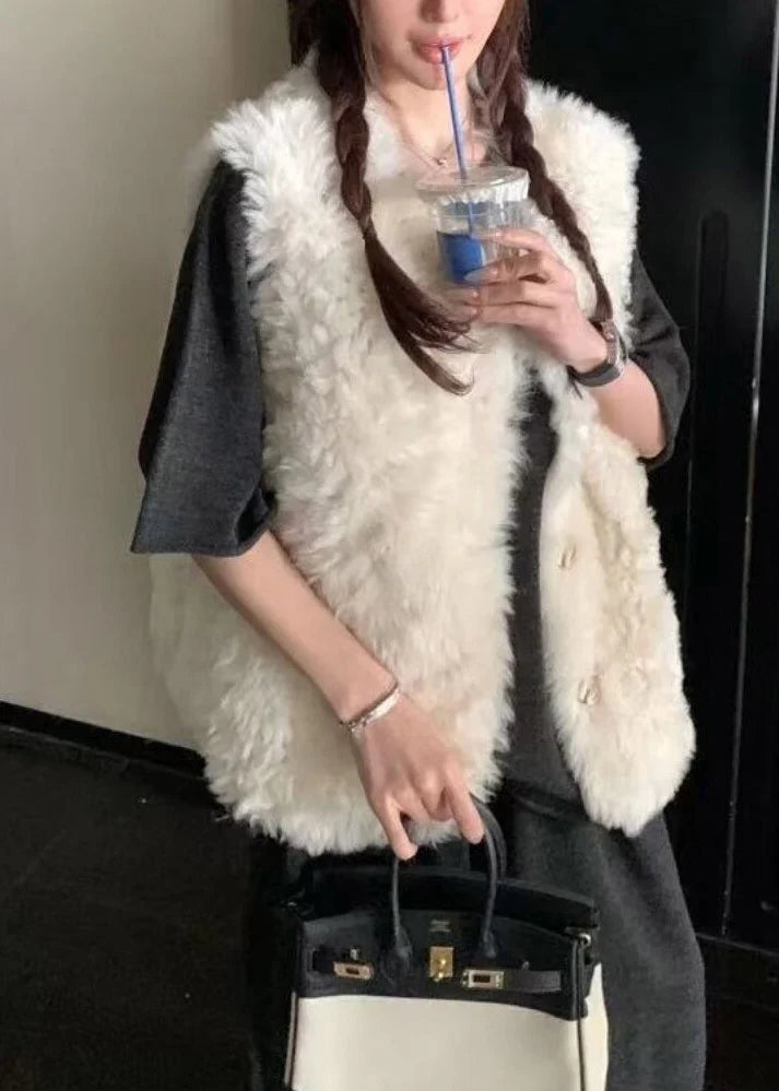 Gilet sans manches pour femme style classique à boutons 2