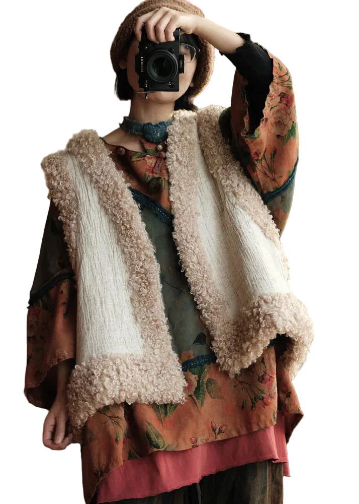 Gilet sans manches vintage patchwork pour femme 1