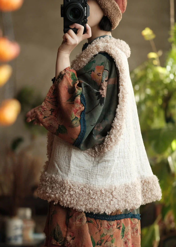 Gilet sans manches vintage patchwork pour femme 2