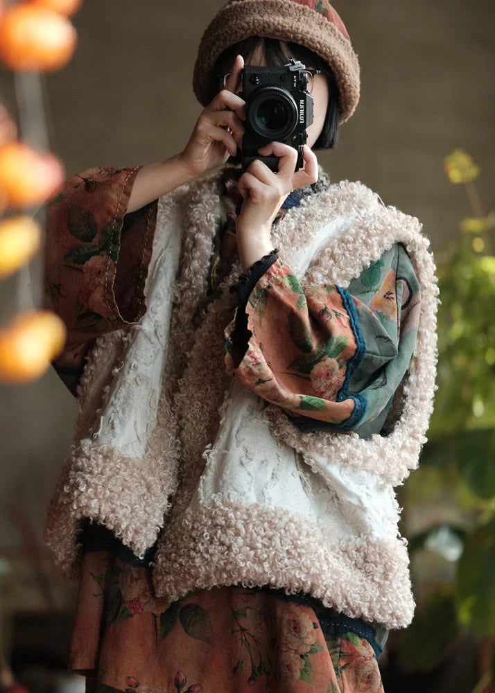 Gilet sans manches vintage patchwork pour femme 3