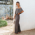 Combinaison Femme Chic Épaules Dénudées Polyester-1