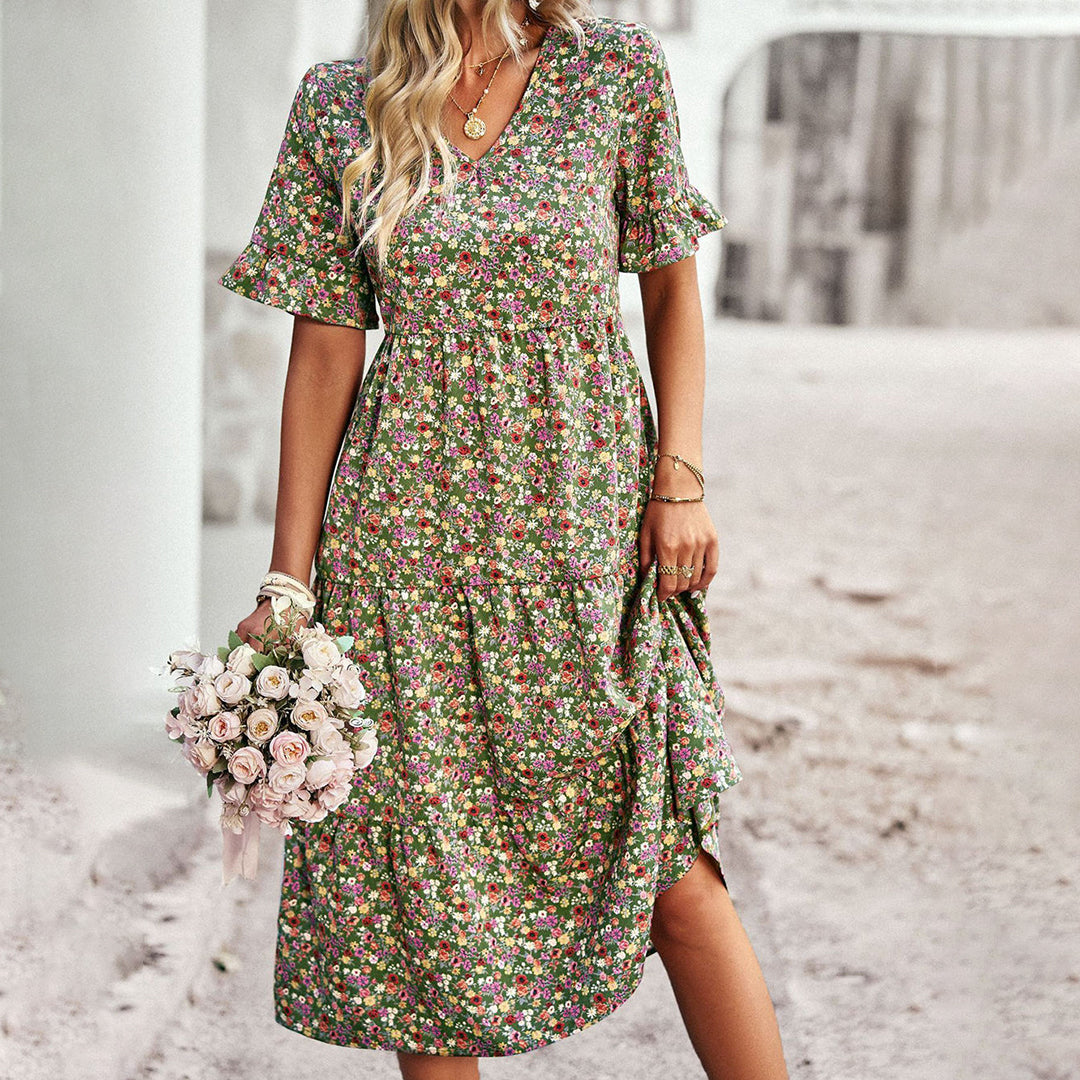Variant image for Robe d'Été Femme Florale Aérée 100% Coton Chic-21
