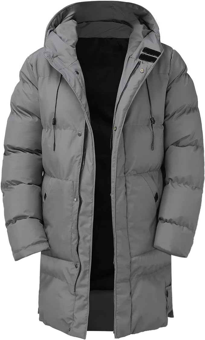 Manteau d'Hiver Homme Épais en Polyester Moderne et Confortable 4