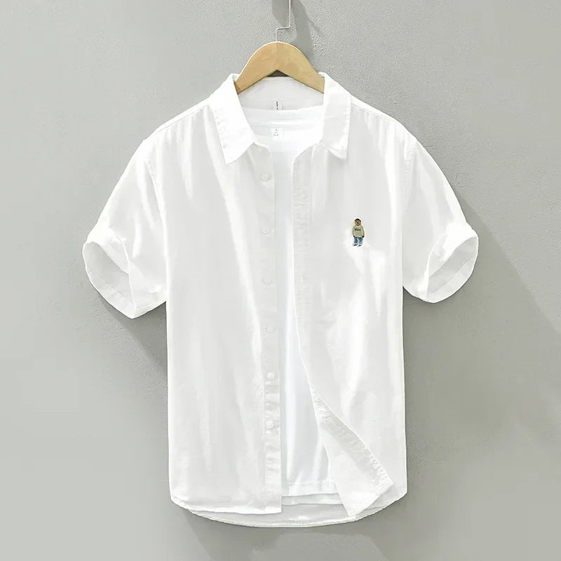 Variant image for Chemise Homme Manche Courte Coton Décontractée avec Motif Dessin Animé-18