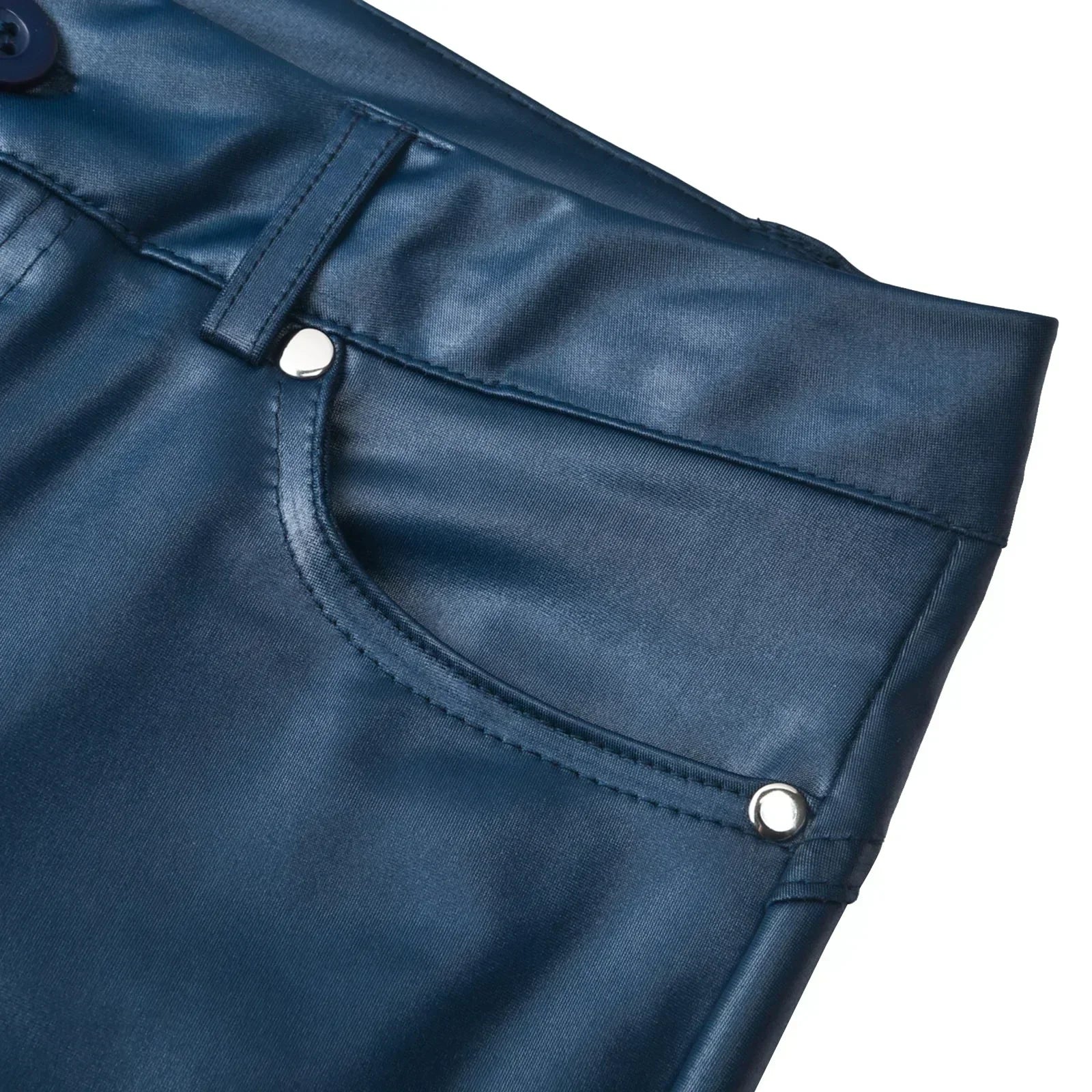 Pantalon Femme Slim Cuir PU Confortable et Élégant 5