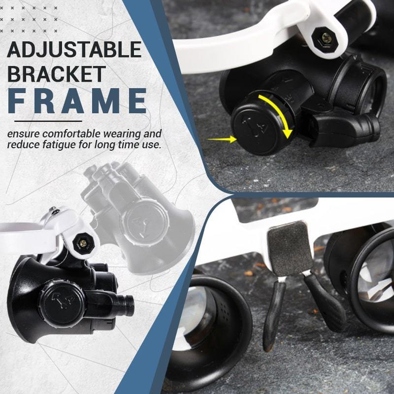 Loupe de Précision Adulte LED Réglable Plastique Verre Optique-3