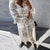 Robe Longue Femme Manches Longues Détail Volants Coton Maxi-5