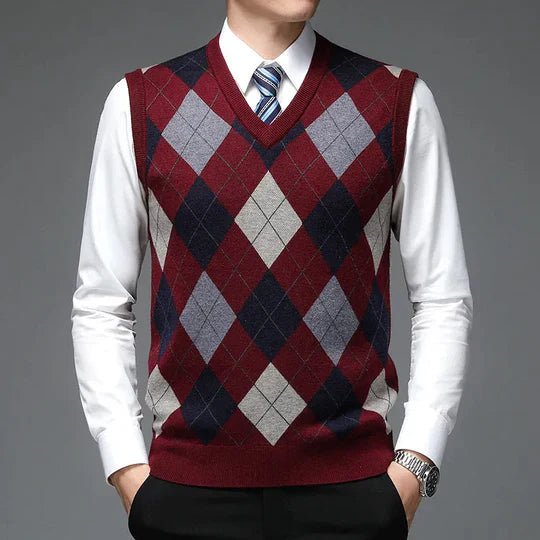 Variant image for Gilet Homme Élégant en Tricot Doux pour un Style Contemporain-13