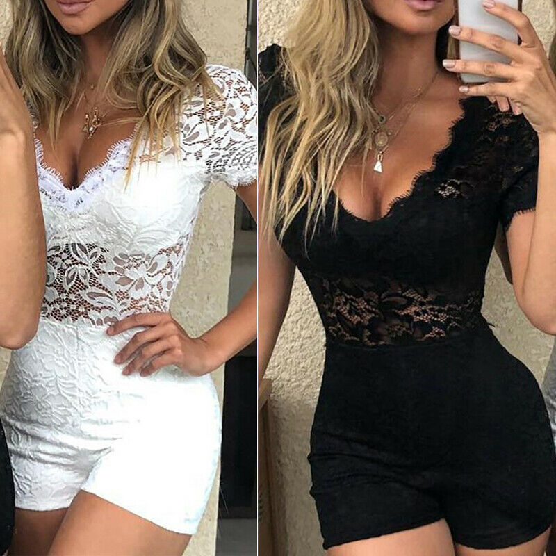 Combinaison Femme Chic Dentelle Spandex Élégante 6