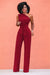 Combinaison Femme Chic à Une Épaule Pantalon Polyester Coton-1
