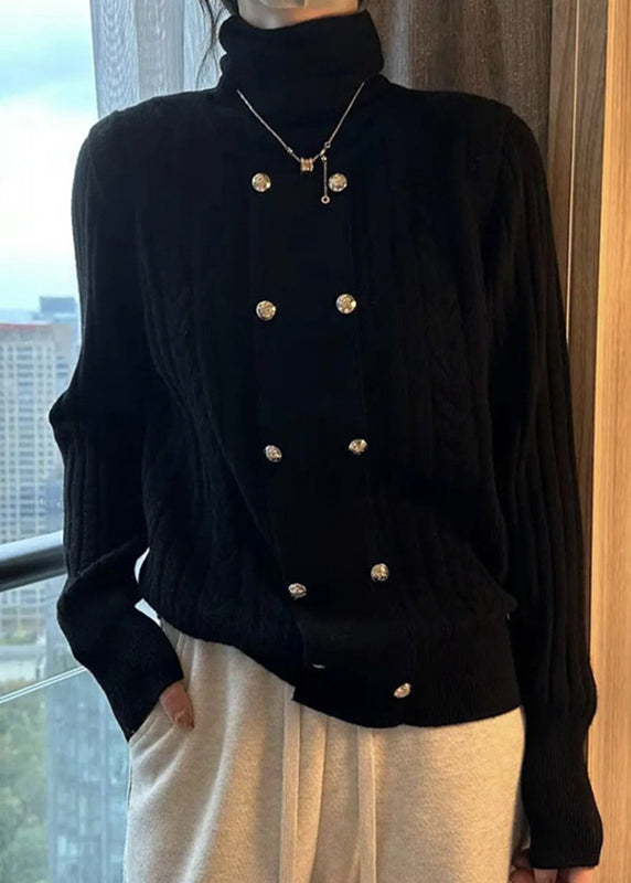 Haut Ample à Col Roulé pour Femme en Style Patchwork 3