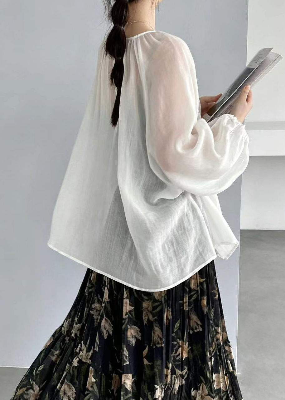Haut Chemise Femme Oversize à Lacets Style Estival 4