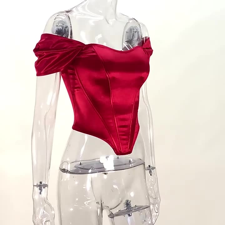 Haut Corset à Chevrons Femme Chic 1