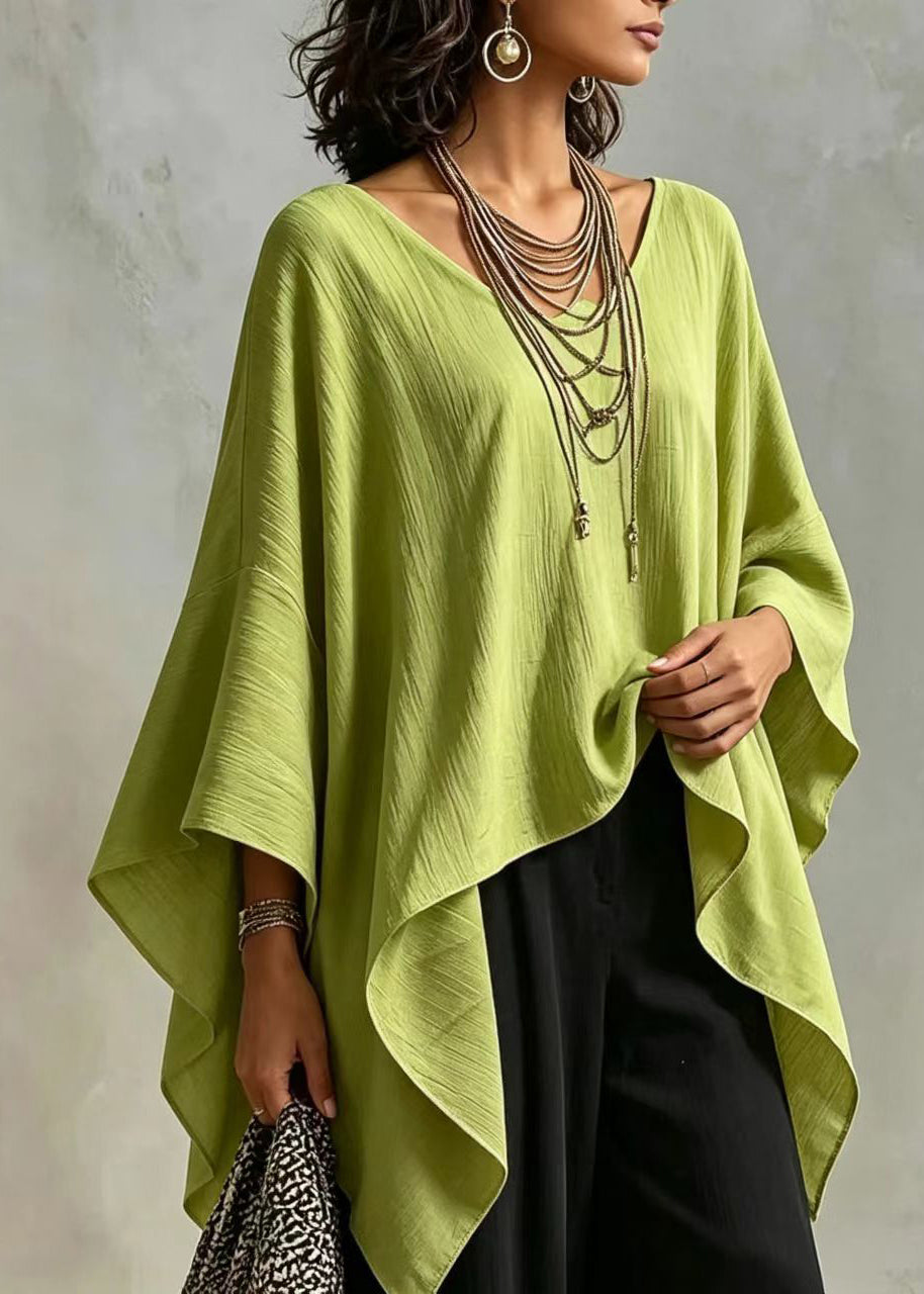 Haut Femme Asymétrique Manches Chauve-Souris Décontracté 3
