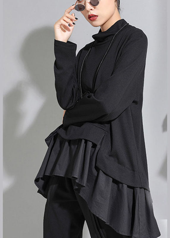 Haut Femme Bohème Asymétrique à Volants 1