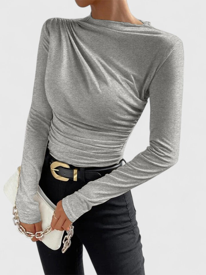 Haut Femme Chic avec Col Montant 2