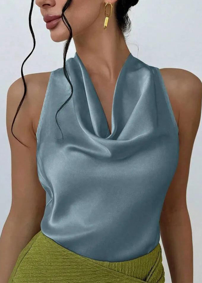 Haut Femme Col Roulé Ample Sans Manches 2