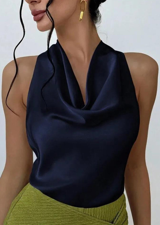Haut Femme Col Roulé Ample Sans Manches 3
