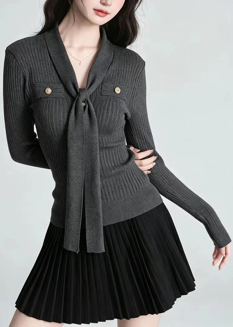 Haut Femme Col V Manches Longues Coupe Ajustée 2