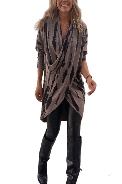 Haut Femme Croisé à Manches Longues Tendance 0