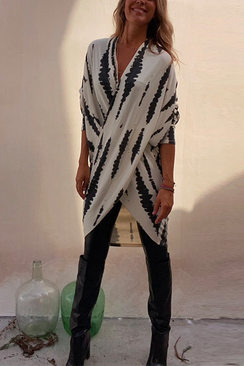 Haut Femme Croisé à Manches Longues Tendance 2