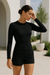 Haut Femme Manches Longues Col Rond Modal Confortable 1