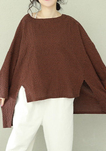 Haut Femme Oversize Asymétrique en Coton Manches Longues 1