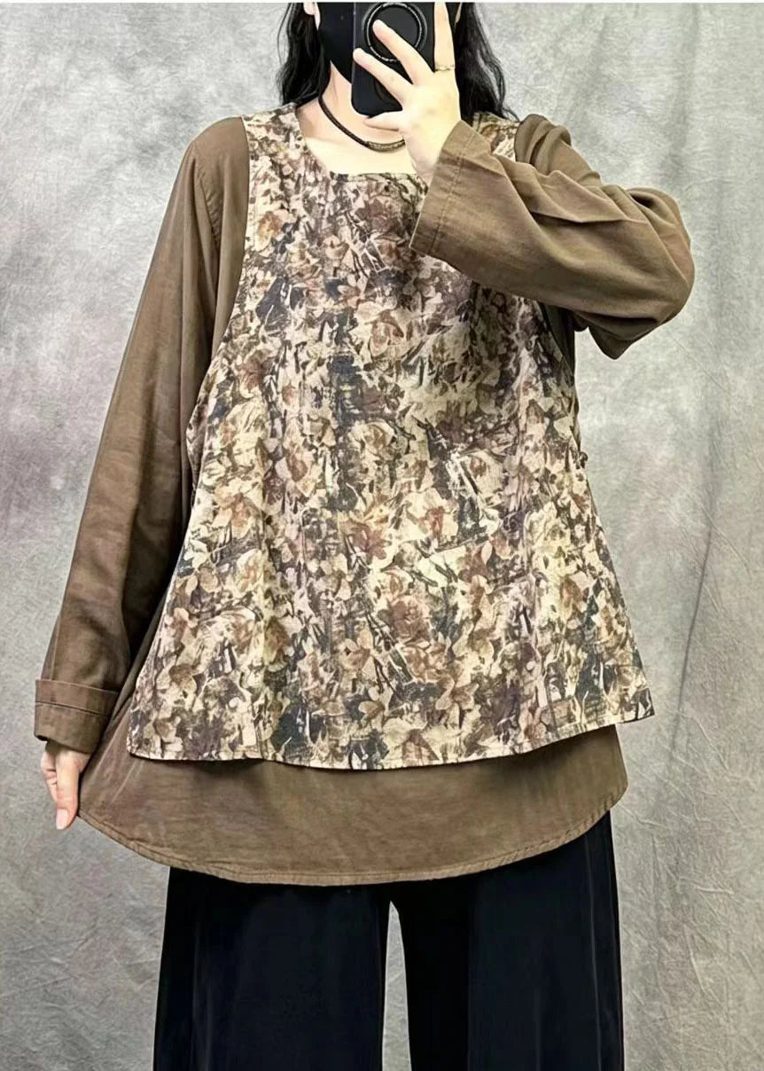 Haut Femme Oversize Imprimé Patchwork 1