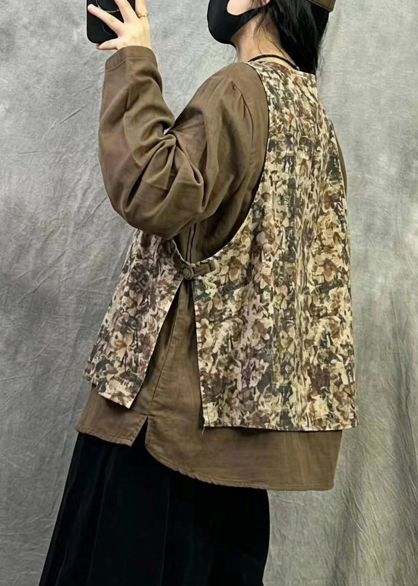 Haut Femme Oversize Imprimé Patchwork 3