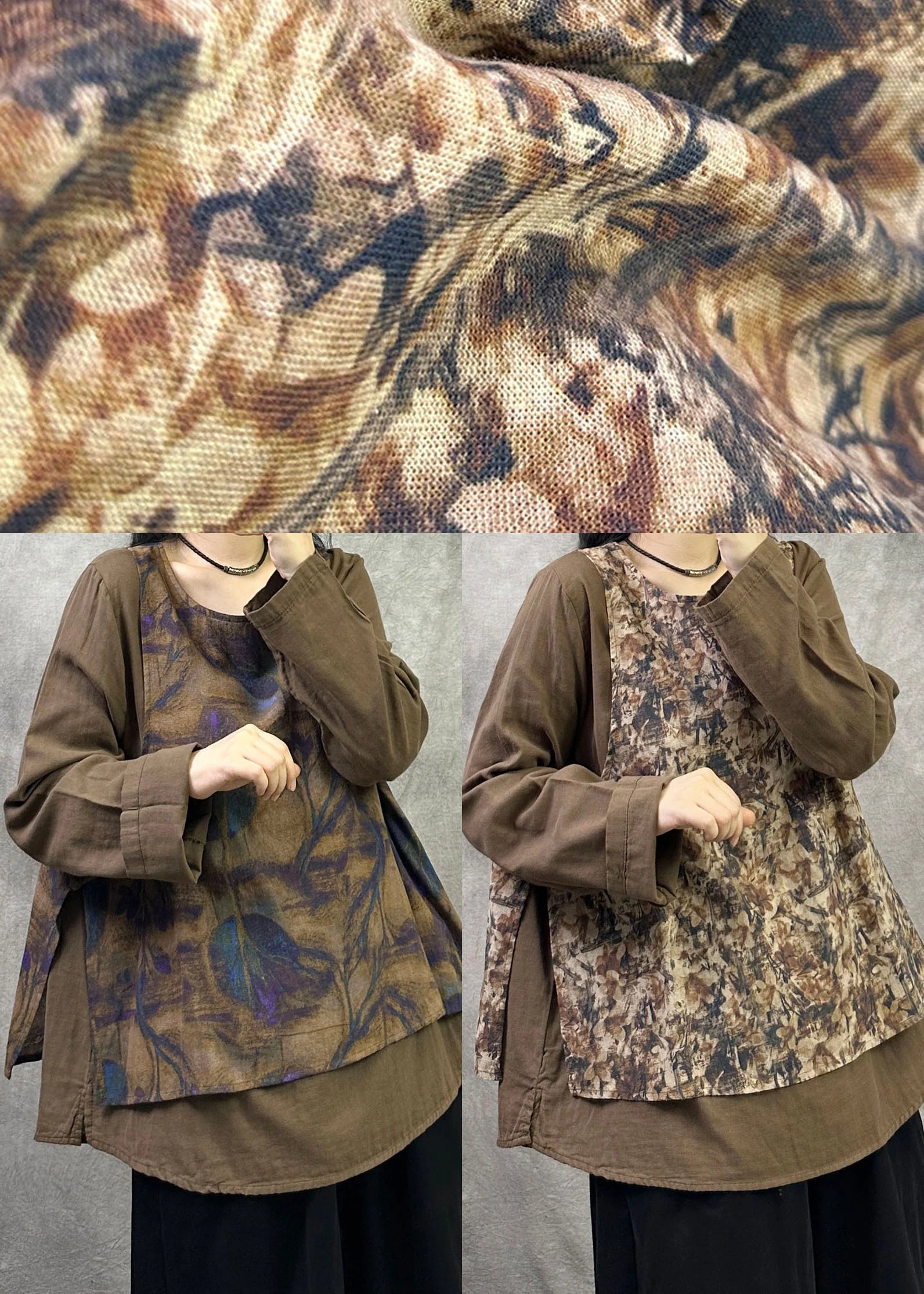 Haut Femme Oversize Imprimé Patchwork 4