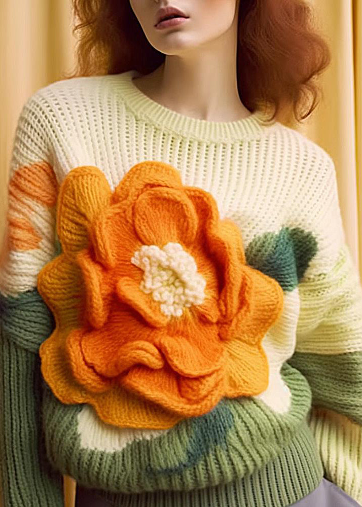 Haut Femme à Col Rond et Manches Longues Floral 0