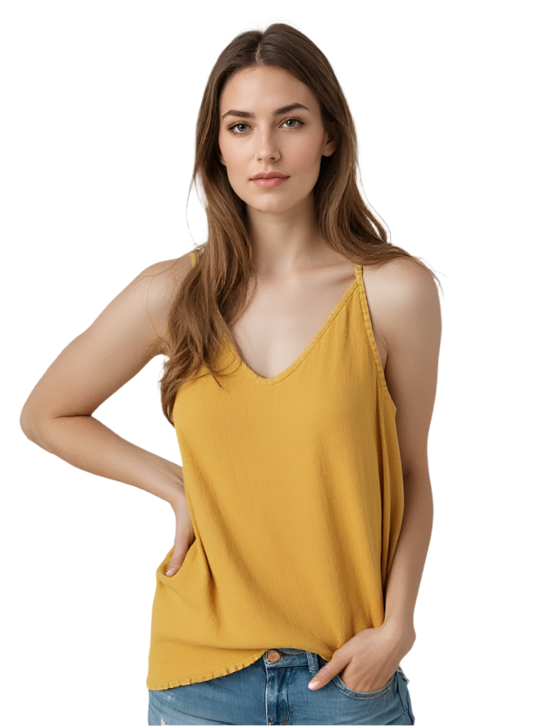 Haut Long en Lin pour Femmes Décontracté avec Bretelles Spaghetti 0