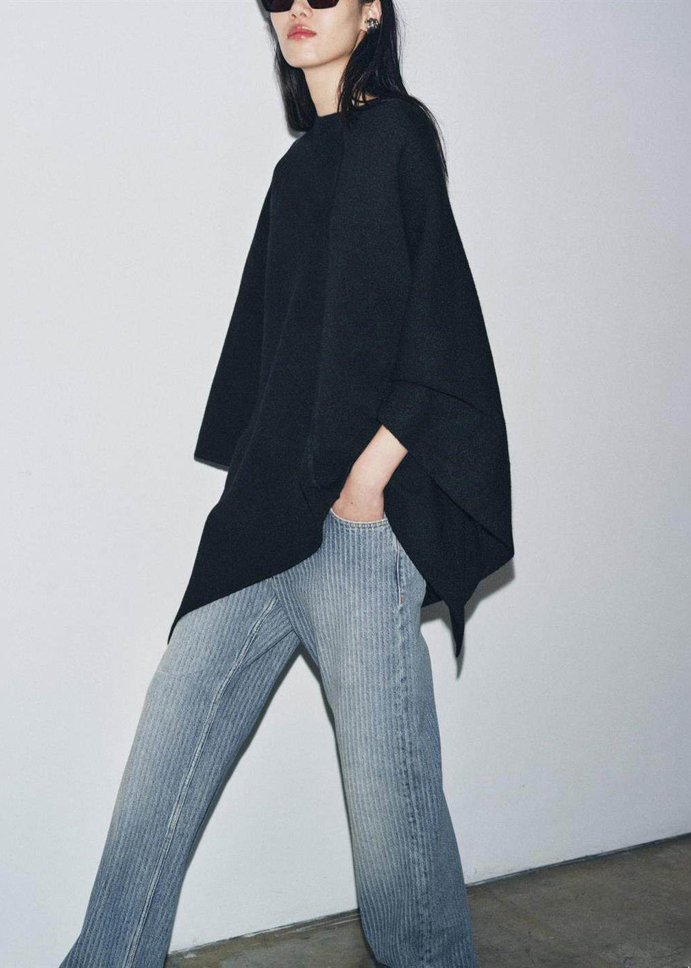 Haut Oversize Femme Manches Cape Chic 1