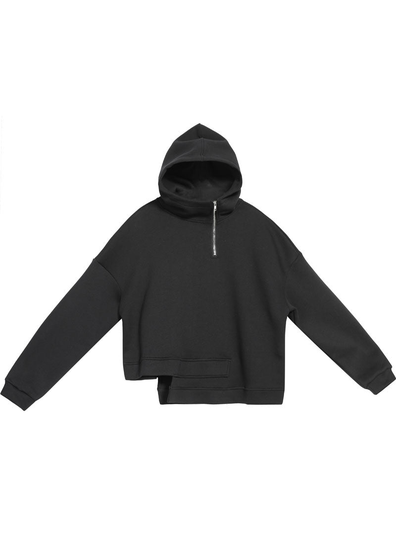 Haut à Capuche Femme Design Asymétrique 4